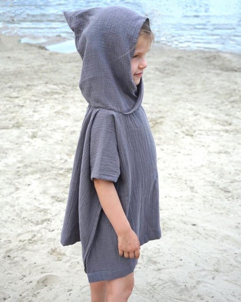 Beach Poncho Grau